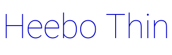 Heebo Thin Schriftart